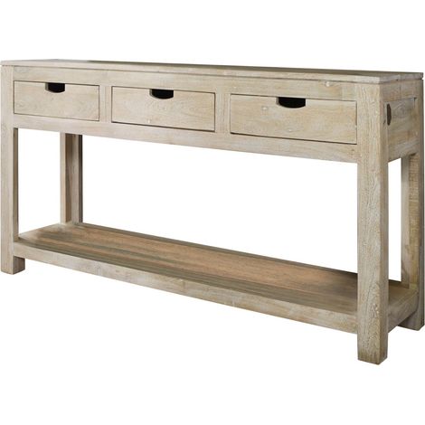 Console 140x40 Acacia blanchi Blanc NATURE WHITE 90 (1/3)