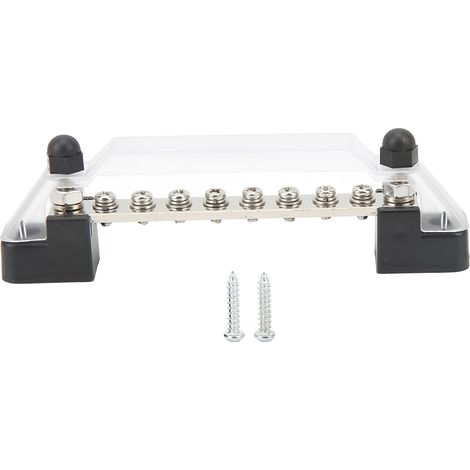 Bloc de distribution batterie 48V 150A avec couvercle, bornes M6 et vis M4, 8 voies pour voiture, camping-car, bateau (1/5)