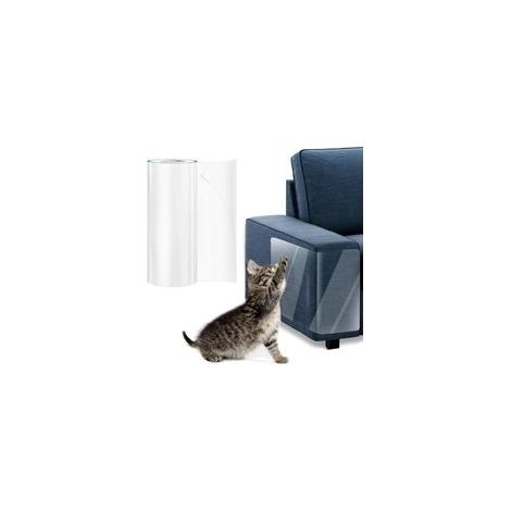 Transparent Ruban adhésif Anti Griffe Sticker Chat Canapé,Protection Porte Anti Chien Griffe,pour Meubles,Porte,Mur,Tapis, comptoirs（21cmx3m）