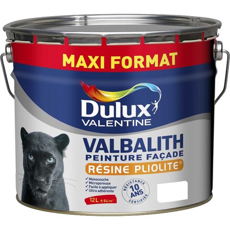 Peinture Façade Valbalith Mat Blanc 12 L - Dulux Valentine