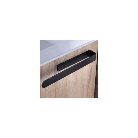 Portasciugamani da Bagno Nero, Barra Portasciugamani in Acciaio Inox, Portasciugamani Adesivo, 37cm (1/5)
