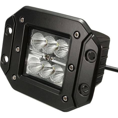 Projecteur LED de travail 18W encastrable IP67 noir (1/4)