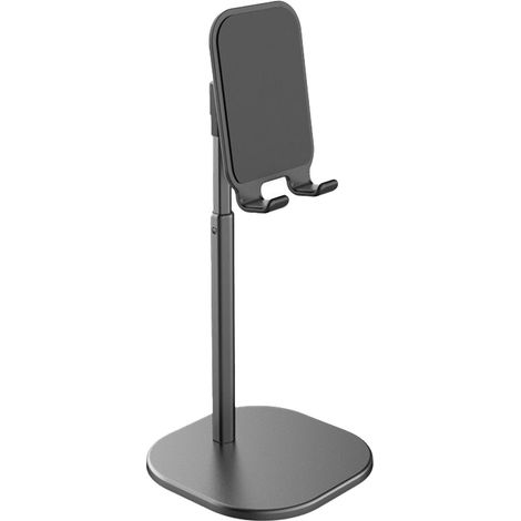 Support Téléphone Portable - Réglable en Hauteur et Angle - Pour Bureau Tablette Smartphone - Aluminium - 1 Pièce (1/5)