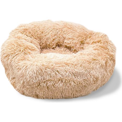 Cuccia per Cani e Gatti Ø60 cm in Poliestere Vaniglia (1/2)