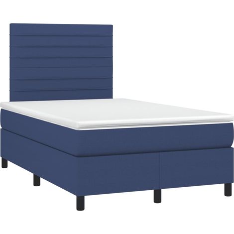 Maison Exclusive - Giroletto a Molle con Materasso Blu 120x190 cm in Tessuto