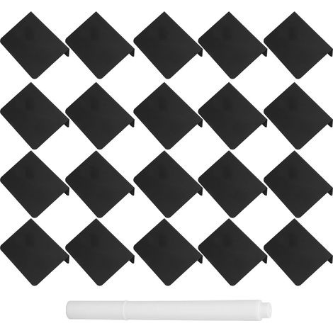 Lot de 20 mini ardoises noires effaçables à sec, panneaux d'affichage avec stylo pour mariage & salon de manucure (1/5)