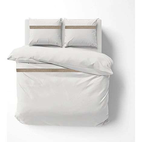 Parure de lit 100% Coton 3 pièces – Housse de Couette + Taies d’Oreillers 63x63cm – Laly - 240x220cm