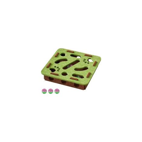 Interaktives Katzenspielzeug für drinnen, Filz-Labyrinthbox, Spielzeug für Kätzchen, Katzenspiel, fördert selbstständiges Spielen, unterhaltsame Aktivität, Versteckspiel, mobiles Katzenspielzeug, gege