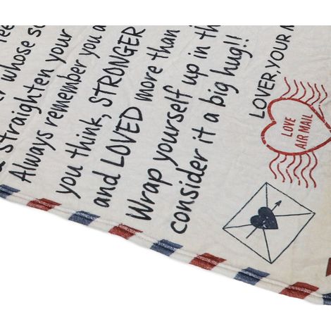 to My Son Couverture Double Face Doux Peau Respectueux de la Peau Garder Au Chaud Couverture Personnalisée Exprimant L'amour Couverture De Climatisation (1/5)