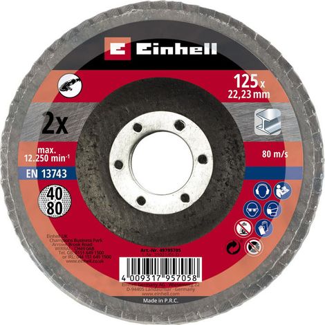 DISCO LAMELLARE IN ZIRCONIO DIAM. 125 MM GRANA 40 CON SUPPORTO IN PLASTICA