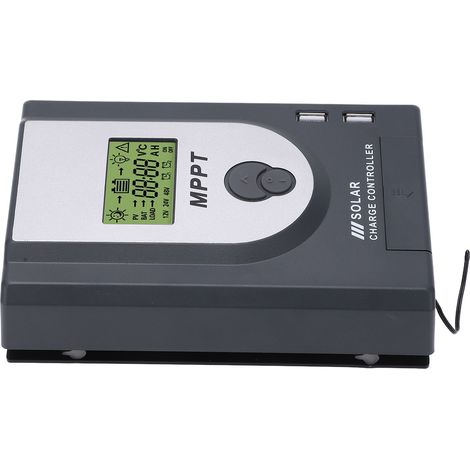 Régulateur de charge solaire MPPT 20 A, 260 W 12 V / 520 W 24 V, paramètres réglables, détection de température pour batterie lithium-gel (1/5)