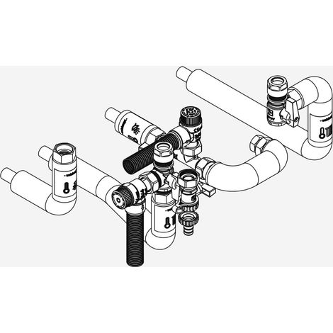 Anschlussgruppe WHI con-heat+aqua-b 6 für WTC-GW 25-B K-35P, Anschluss hinten - 48300002022 von Weishaupt