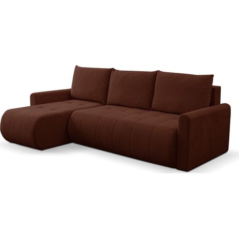 Selsey Timmone – Ecksofa mit Schlaffunktion & Bettkasten, Chenille, Universal, Kupfer (1/5)