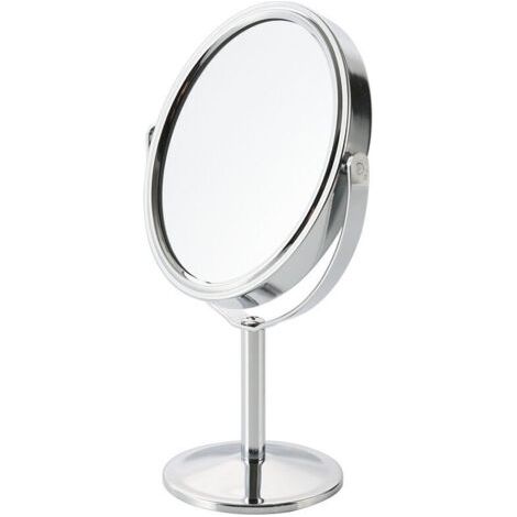 HOXILEELEO - Miroir de maquillage, miroir de table avec compartiment grossissant, double face et pivotant à 360° pour le maquillage, le rasage, les soins du visage en salon, etc. (1/5)
