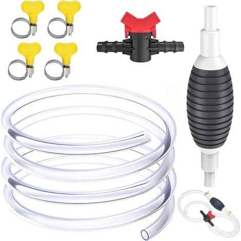 Pompe de transfert de carburant, pompe de transfert d'eau et de liquide, tuyau de siphon portable, pompe à carburant d'urgence, pompe manuelle (1/5)
