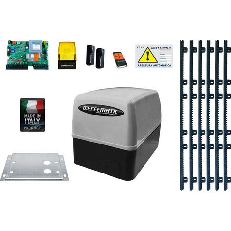 Kit Cancello Scorrevole 230v 400kg Automazione Automatismo + 6 Mt Cremagliera