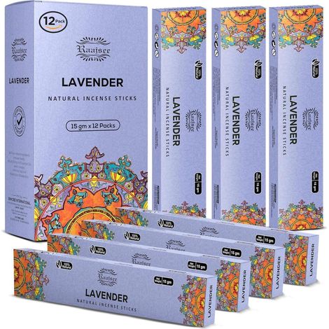 Räucherstäbchen 15g 12er Packung organisch Aromatherapie Lavendel (1/5)