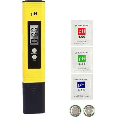 Testeur de PH-MèTre NuméRique 0.01 PH Test Qualité L'Eau pour Cuisine, Aquarium, Piscine, Laboratoire (1/4)