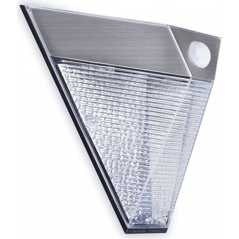 Smartwares 10.045.86 Lampada da Parete a Triangolo PIR Intégré, Argento (1/5)