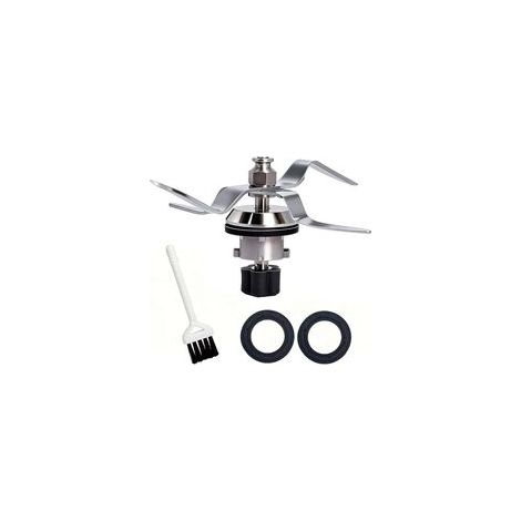 Ersatzklinge aus Edelstahl, kompatibel mit den Küchenmaschinen Silvercrest Monsieur Cuisine Connect und Monsieur Cuisine Smart, inklusive 2 Dichtungsringen (5-Zahn-Basis) (1/5)