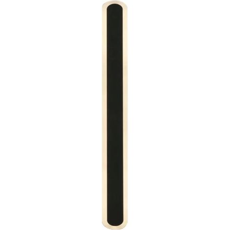 murale linéaire noire, murale à longue bande en métal, lumières de porte extérieures étanches - IP65, murale extérieure ultra-mince, éclairage décoratif de cour, ron