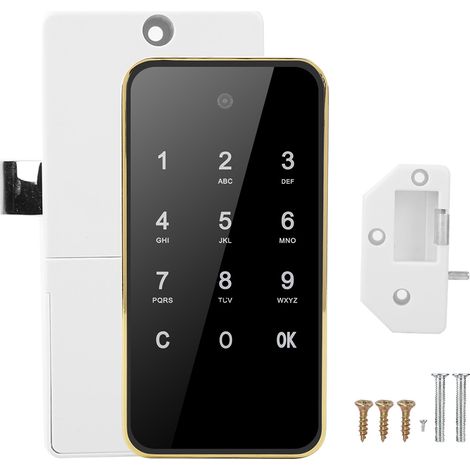 Serrure électronique par mot de passe, écran tactile numérique intelligent sans clé pour casier de classeur SaunaGold (1/5)