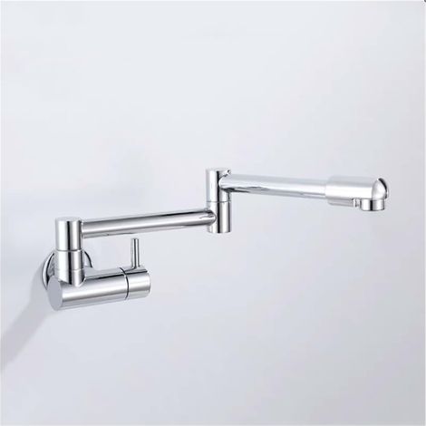 Robinet de cuisine remplisseur de pot Robinets de cuisine Télescopique Pliant Chrome Laiton 360 Rotation Montage Mural Salle De Bains Balcon Robinet Type Caché Grue Lavabo Robinet ( Color : 1 UK , Siz (1/5)