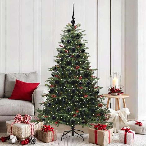 Künstlicher Weihnachtsbaum mit 300 LEDs mit Ständer Grün 180 cm