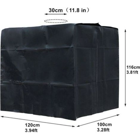 Bâche noire Anti-UV pour cuve 1000 litres (1/4)