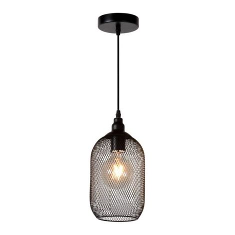 Lucide MESH lampada a sospensione nera metallo E27 Ø15
