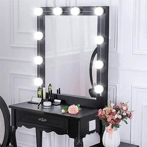 Kit de Lumière LED Dimmable pour Miroir de Vanity avec 10 Ampoules - Modèle L0874 (1/4)