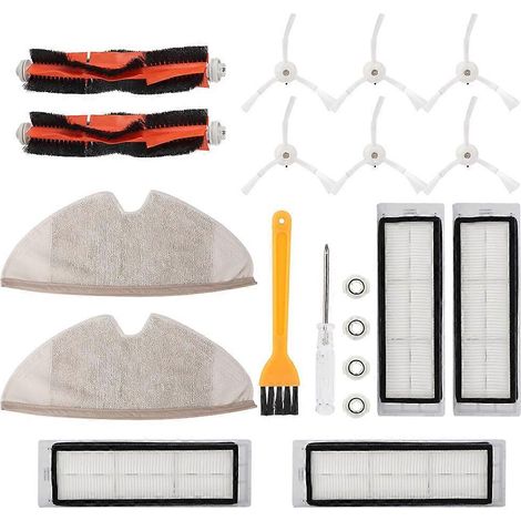 20Pcs Kit Accessoires Robot Aspirateur Filtre Brosse pour Xiaomi Mijia, Lot Balai Poussière Pièces Détachées Maison (1/5)