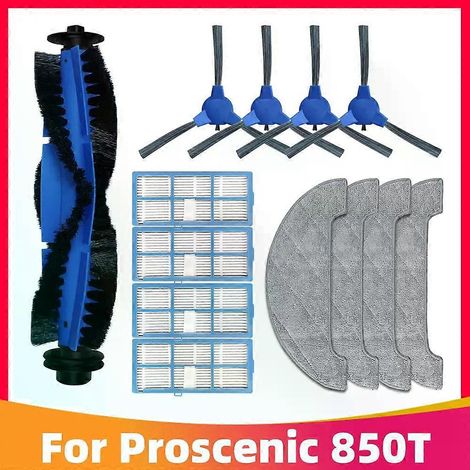 S'applique à (Pioneer VC704R / Proscenic 850T) Pièces de rechange et accessoires Brosse latérale principale Filtre HEPA Chiffon de nettoyage (ENSEMBLE C) (1/5)
