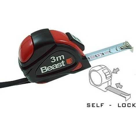 Mètre Ruban Class II 3M x 16MM - Auto-Bloquant - Conforme CE - Beast (1/4)