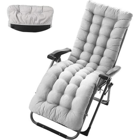 Liegekissen für Liegestuhl - Cou8 - Rutschfest - Bequem - 170 x 53 x 7 cm - Garten
