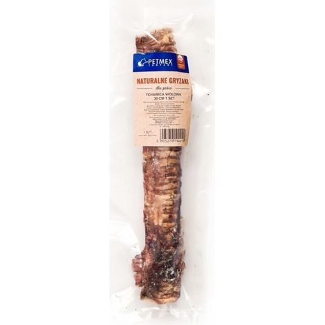 Delicadeza, masticable natural para perros Tráquea de res Petmex 30cm, 1 unidad. (1/4)