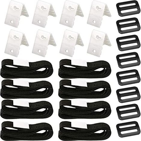 Kit Accessoires Enrouleur Couverture Piscine - 24 Pièces - Cordes Attache Sangles Tension - Pour Système Rétractable - 1 Set (1/4)