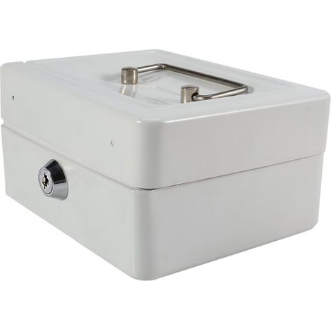 1 Pièce Mini Coffre-Fort Portable à Clé pour Argent Pièces Sécurité Maison Voyage (Blanc) (1/5)