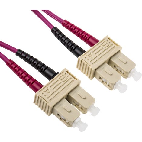 Câble fibre optique RS PRO 1m Avec connecteur / SC, OM4 Multi-mode ( Prix pour 1 )