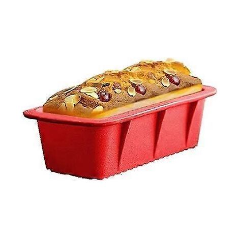 1 moule à cake en silicone antiadhésif, 25 x 12 x 7,5 cm, idéal pour la pâtisserie et la décoration de gâteaux. (1/5)