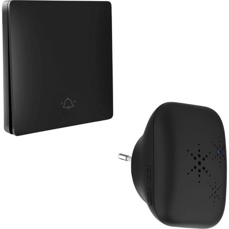 Eco-Friendly Outdoor Wireless Doorbell Kit without Battery IP 65 Waterproof, Snow, Rain - Remote Transmitter - Mini and Hidden Doorbell - Plug-in Receiver (1/5)
