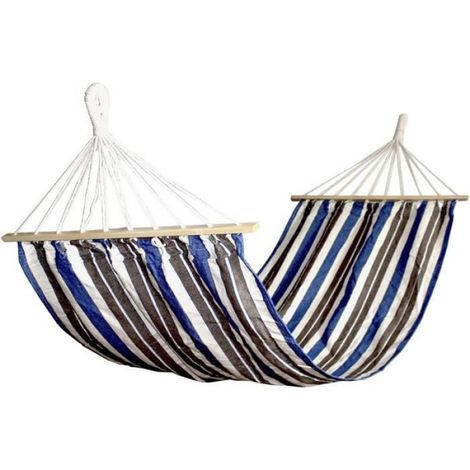 Hamac Simple en Polycotton de Jardin - Lanjue - Verdelook - Bleu (1/4)