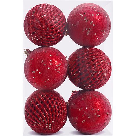 Lot de 12 boules de Noël décoratives de 8 cm, en mousse à paillettes incassables, idéales pour décorer sapin, mariage, fêtes et autres occasions. (1/5)