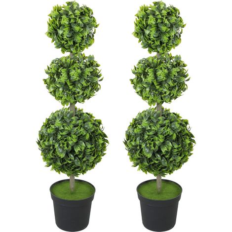 Plantas artificiales en maceta, resistentes a los rayos UV, 100 cm de altura