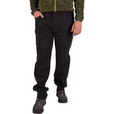 Pantalon de travail pour homme, noir, coton, taille XL, fonctionnel