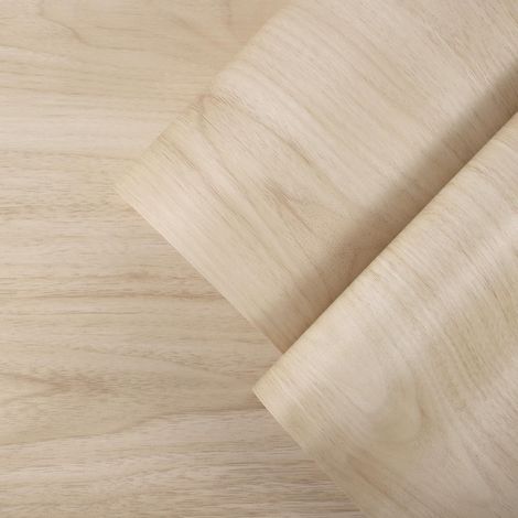 Rouleau adhésif vinyle chêne clair 60cm x 1m – Résistant à l'eau et aux UV – Pour meubles et murs – Application facile - 60cmx1m