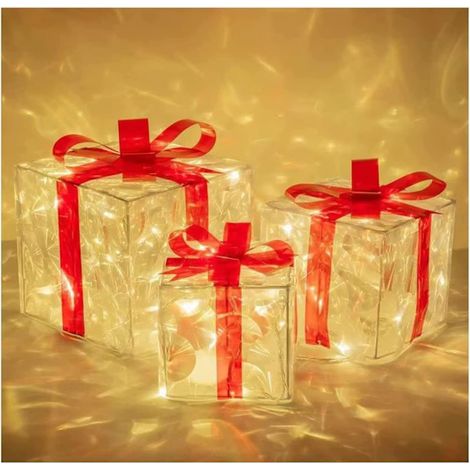Ensemble de 3 guirlandes lumineuses LED, thème Noël, pour fêtes, mariages, fenêtres, arbres et décorations saisonnières.-AquaForge (1/5)