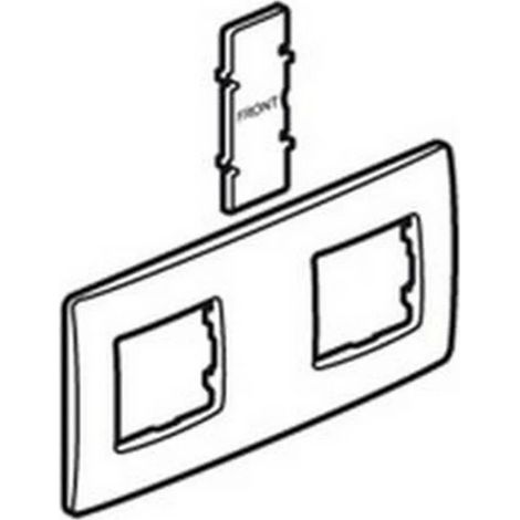 Legrand 665008 - Placa Niloé 2 estaciones - para caja de empotrar de hormigón - pura