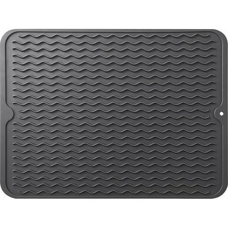 Tapis de séchage vaisselle en silicone résistant à la chaleur – Égouttoir rapide, antidérapant et pliable pour cuisine (1/4)