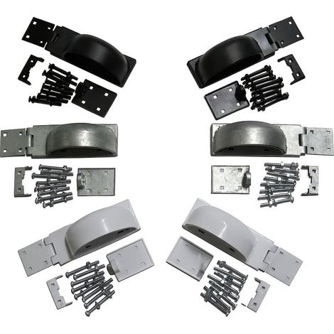 Padlock Protector Hasp and Staple Right Hand Black (Safety Protection Weather Cover)